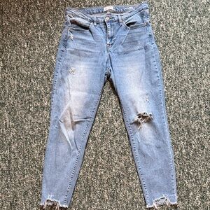 Nicole Miller Light Blue Distressed Skinny Jeans